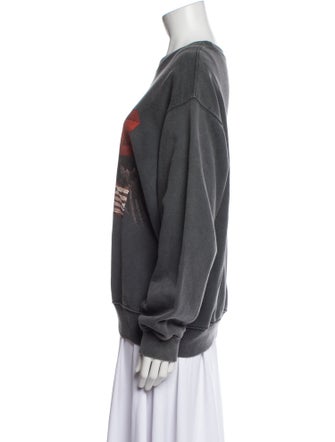 Anine Bing Graphic Print Crew Neck Sweatshirt