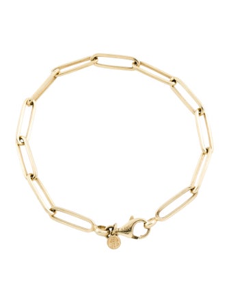 Anine Bing 14K Paperclip Link Bracelet