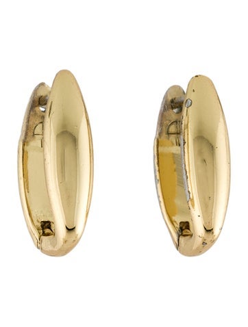 Anine Bing Hoop Oval Link Huggie Earrings