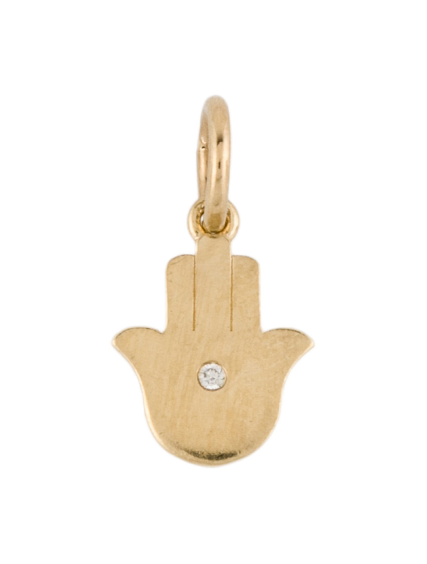 Anine Bing 14K Diamond Hamsa Charm
