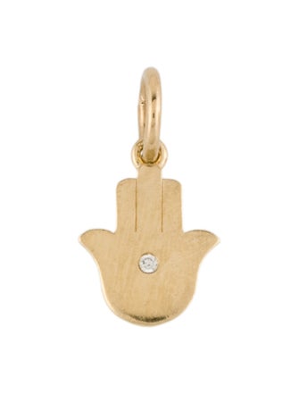 Anine Bing 14K Diamond Hamsa Charm