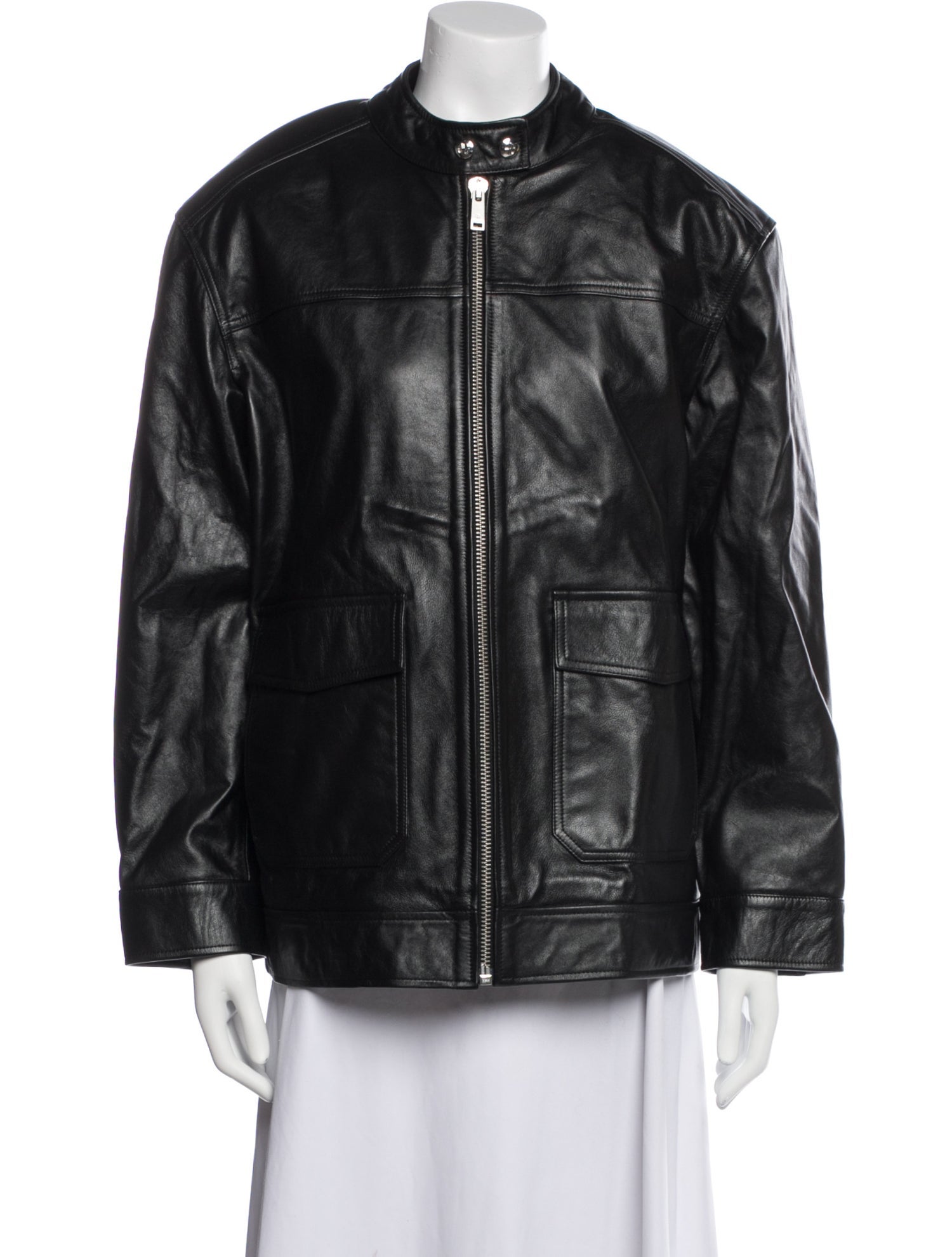 Anine Bing Leather Bomber Jacket
