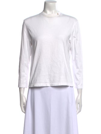 Anine Bing Mock Neck Long Sleeve Top