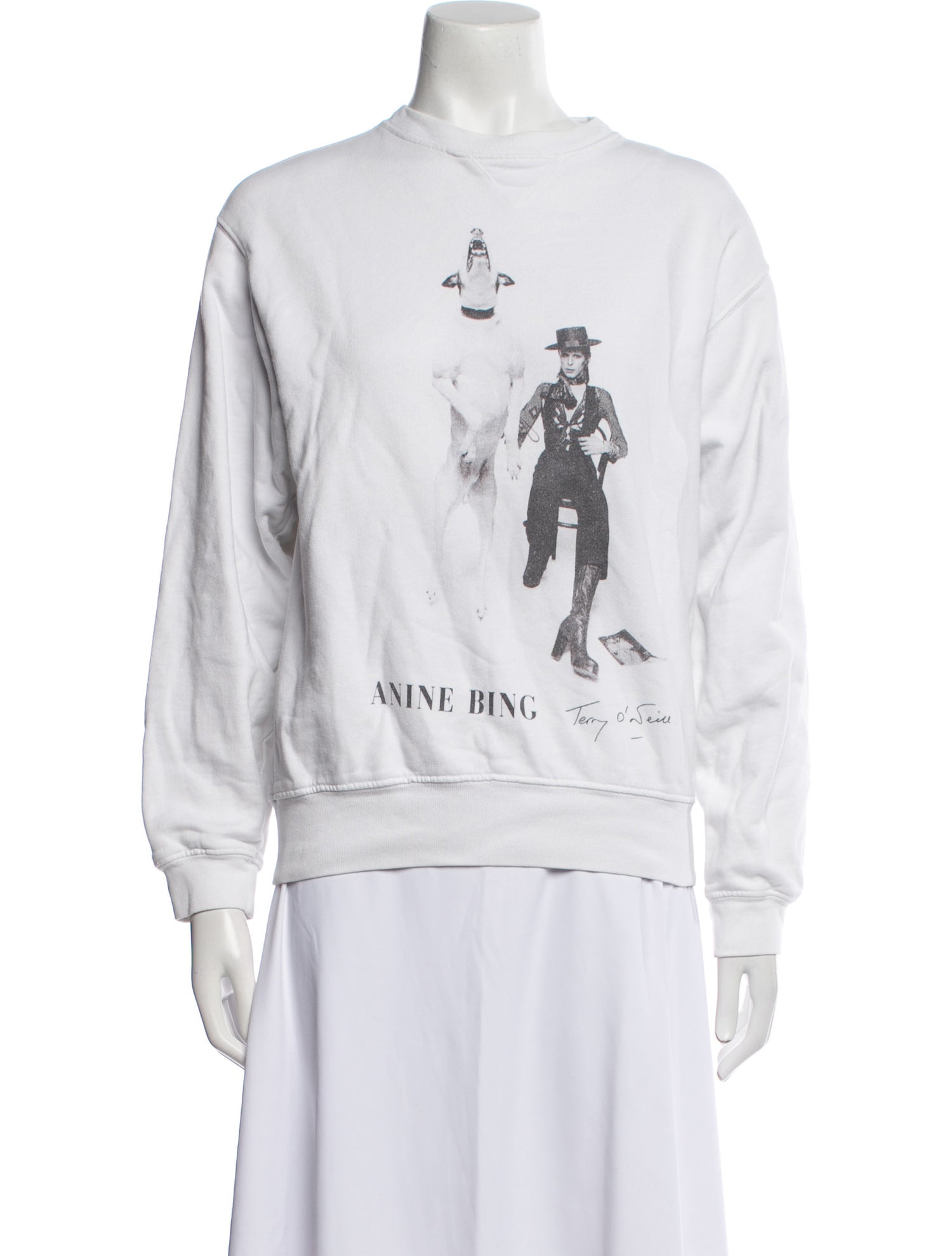 Anine Bing Graphic Print Crew Neck Sweatshirt