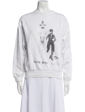 Anine Bing Graphic Print Crew Neck Sweatshirt