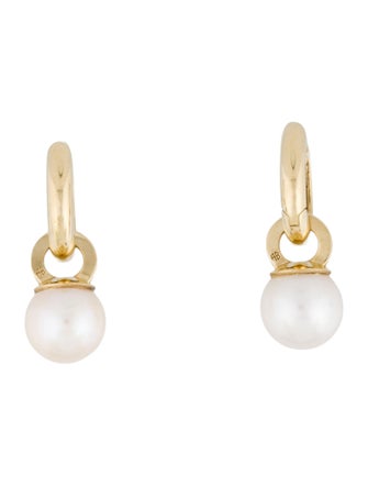 Anine Bing 14K Pearl Drop Earrings