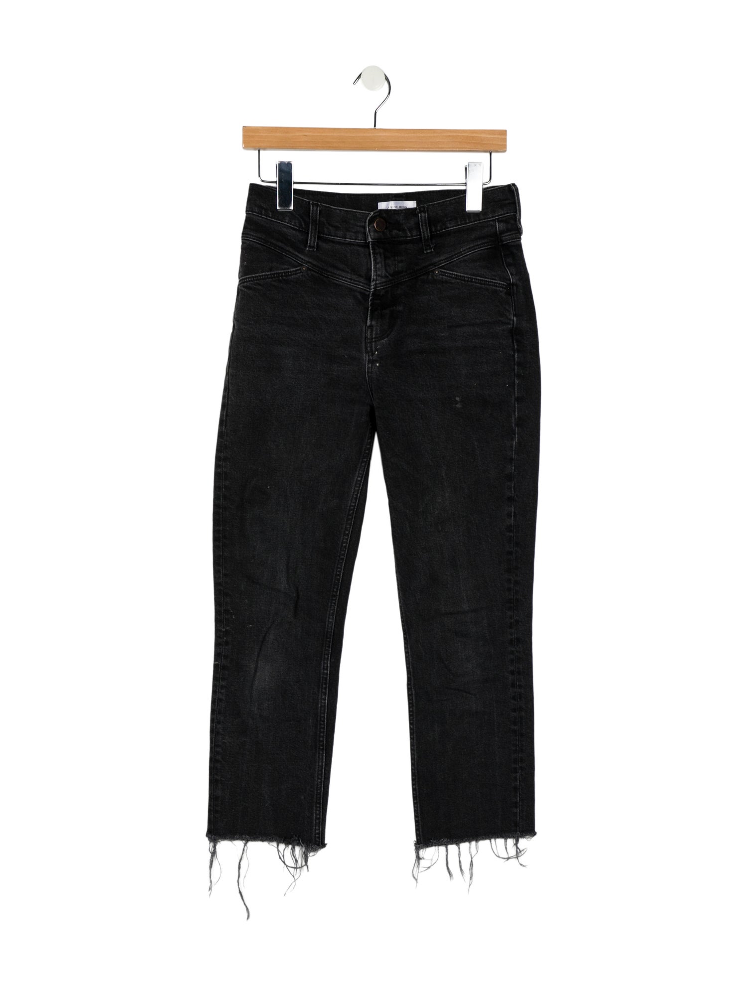 Anine Bing Mid-Rise Straight Leg Jeans