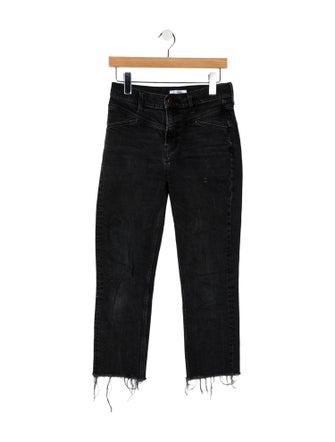 Anine Bing Mid-Rise Straight Leg Jeans