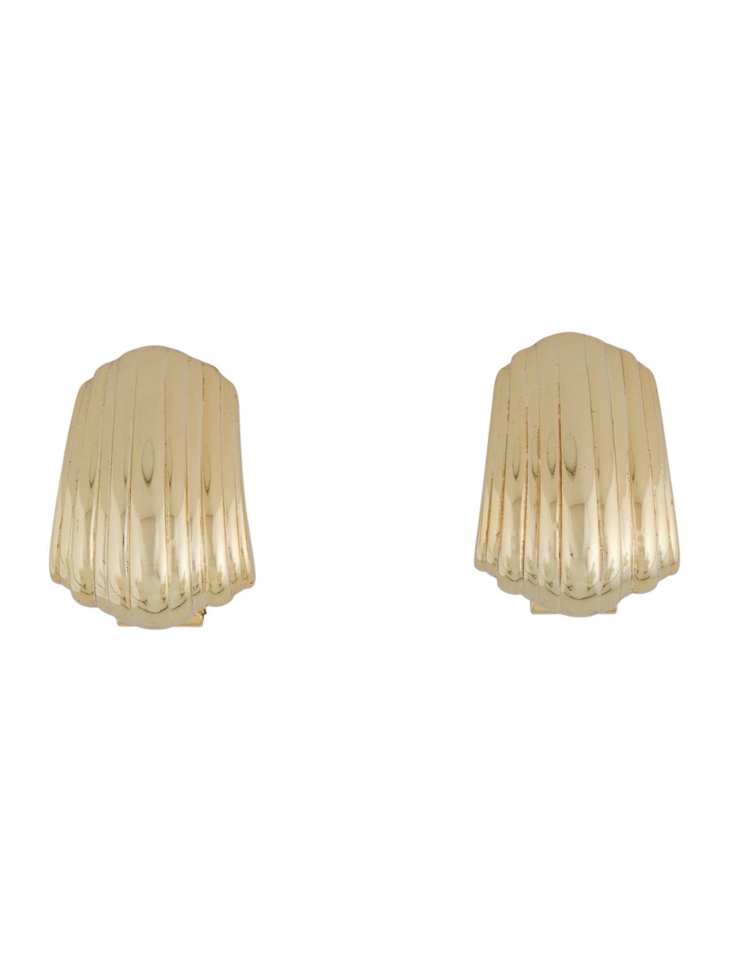 Anine Bing Ribbed Clip-Back Drop Earrings