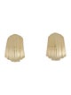 Anine Bing Ribbed Clip-Back Drop Earrings