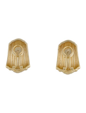 Anine Bing Ribbed Clip-Back Drop Earrings