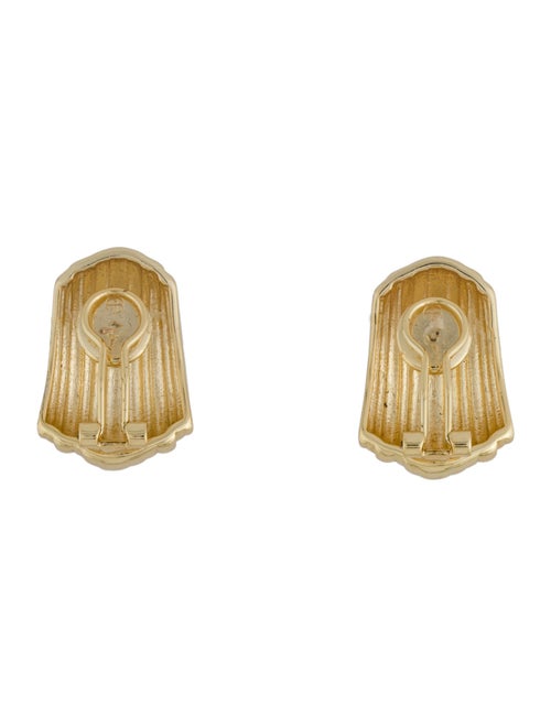 Anine Bing Ribbed Clip-Back Drop Earrings