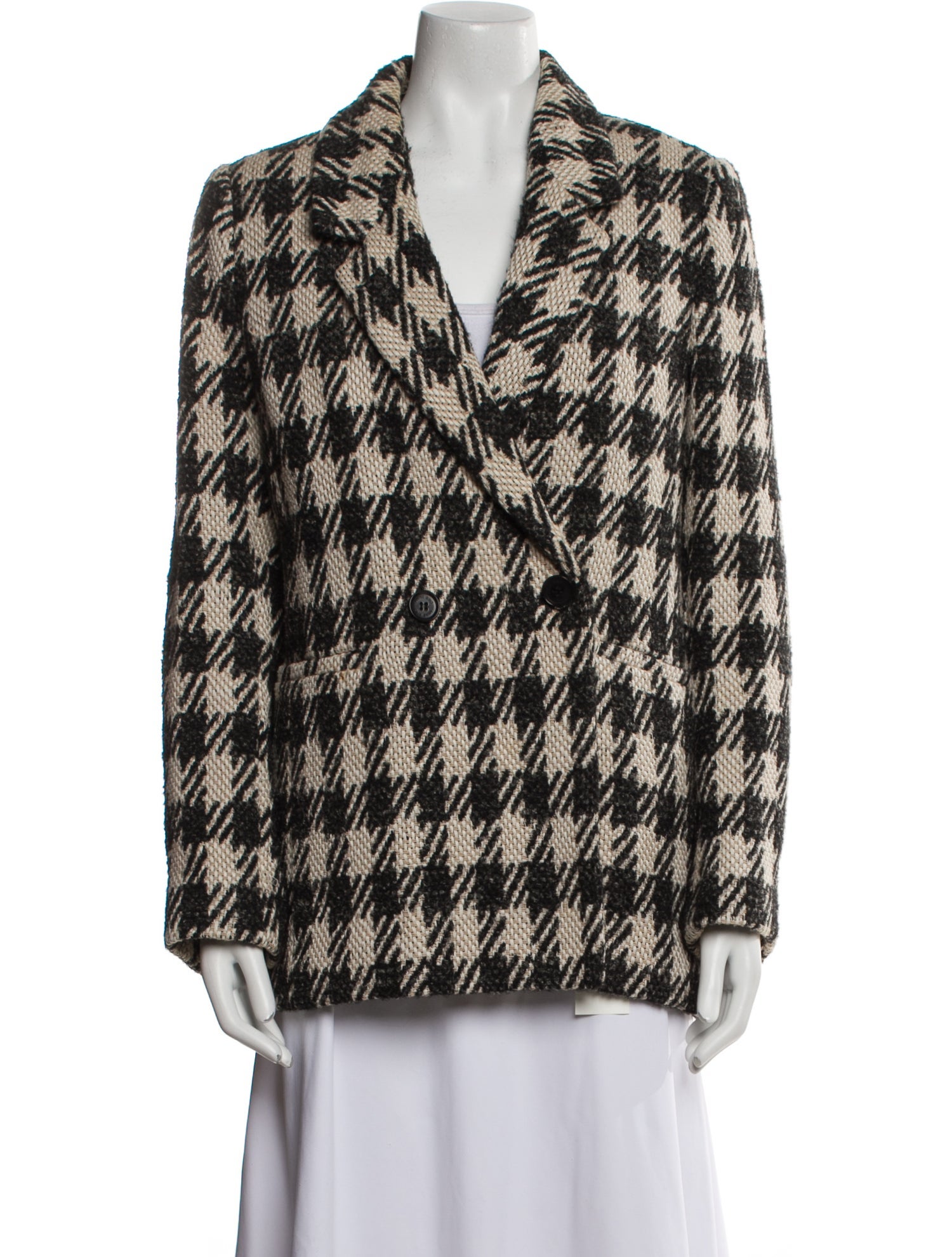 Anine Bing Plaid Print Blazer