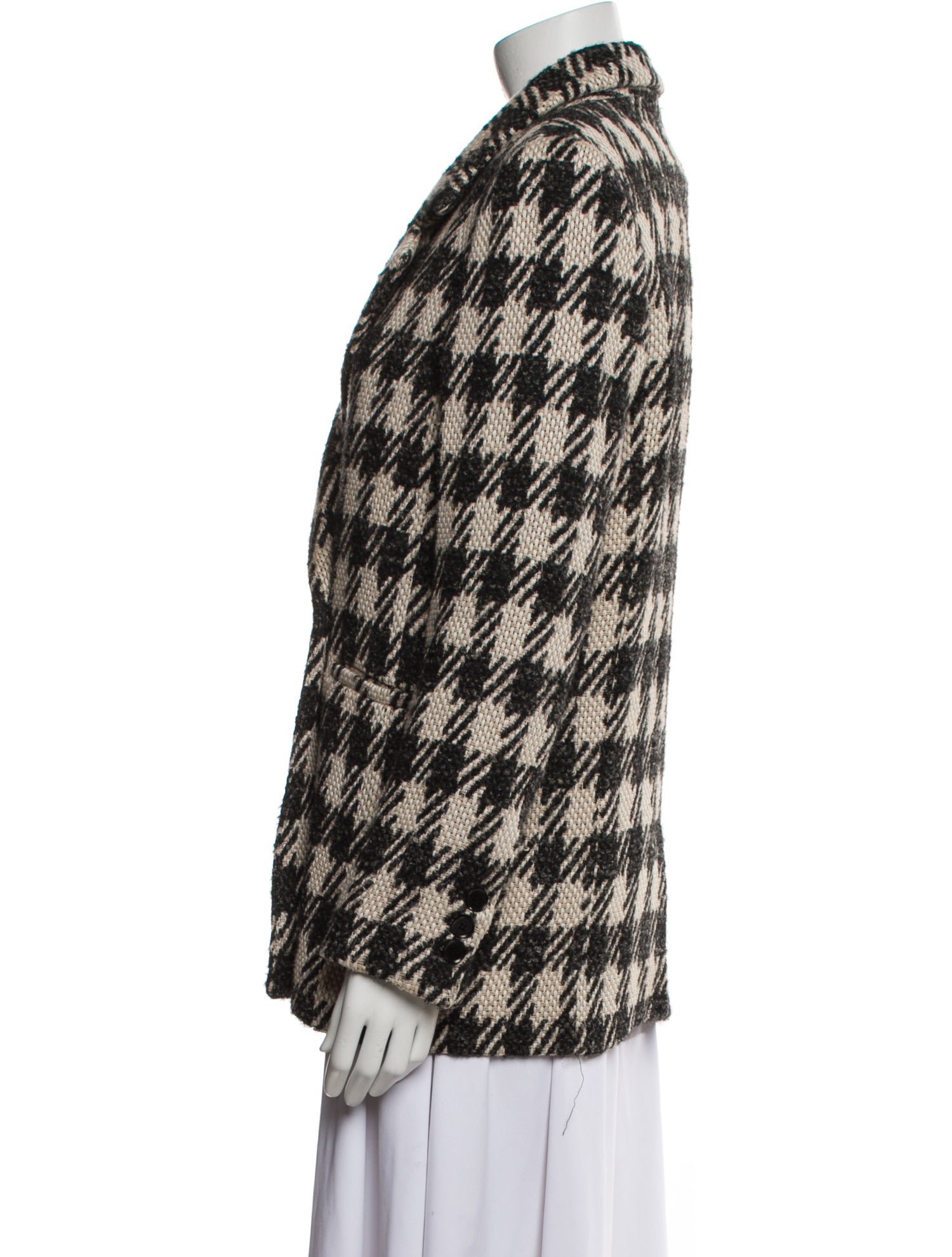 Anine Bing Plaid Print Blazer