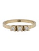 Anine Bing 14K Diamond Three Stone Pinky Ring