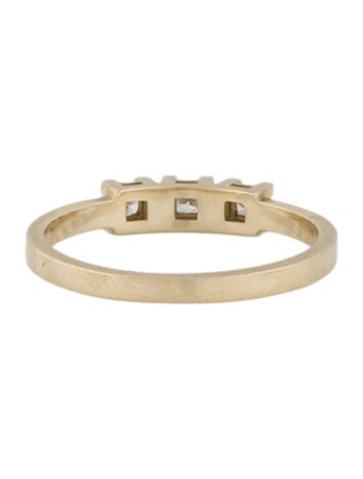 Anine Bing 14K Diamond Three Stone Pinky Ring