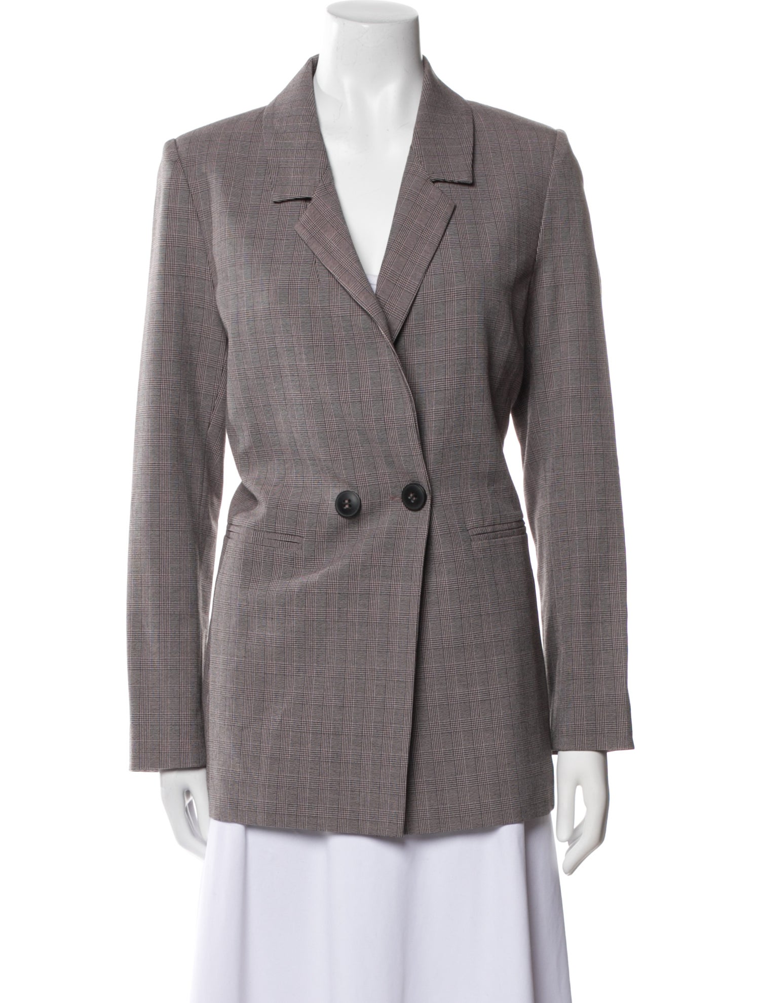 Anine Bing Plaid Print Blazer