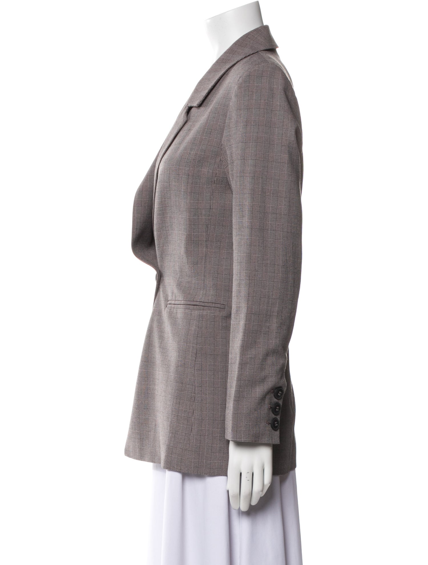 Anine Bing Plaid Print Blazer