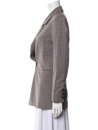 Anine Bing Plaid Print Blazer