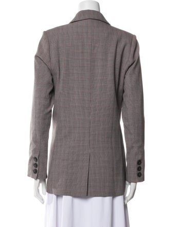 Anine Bing Plaid Print Blazer