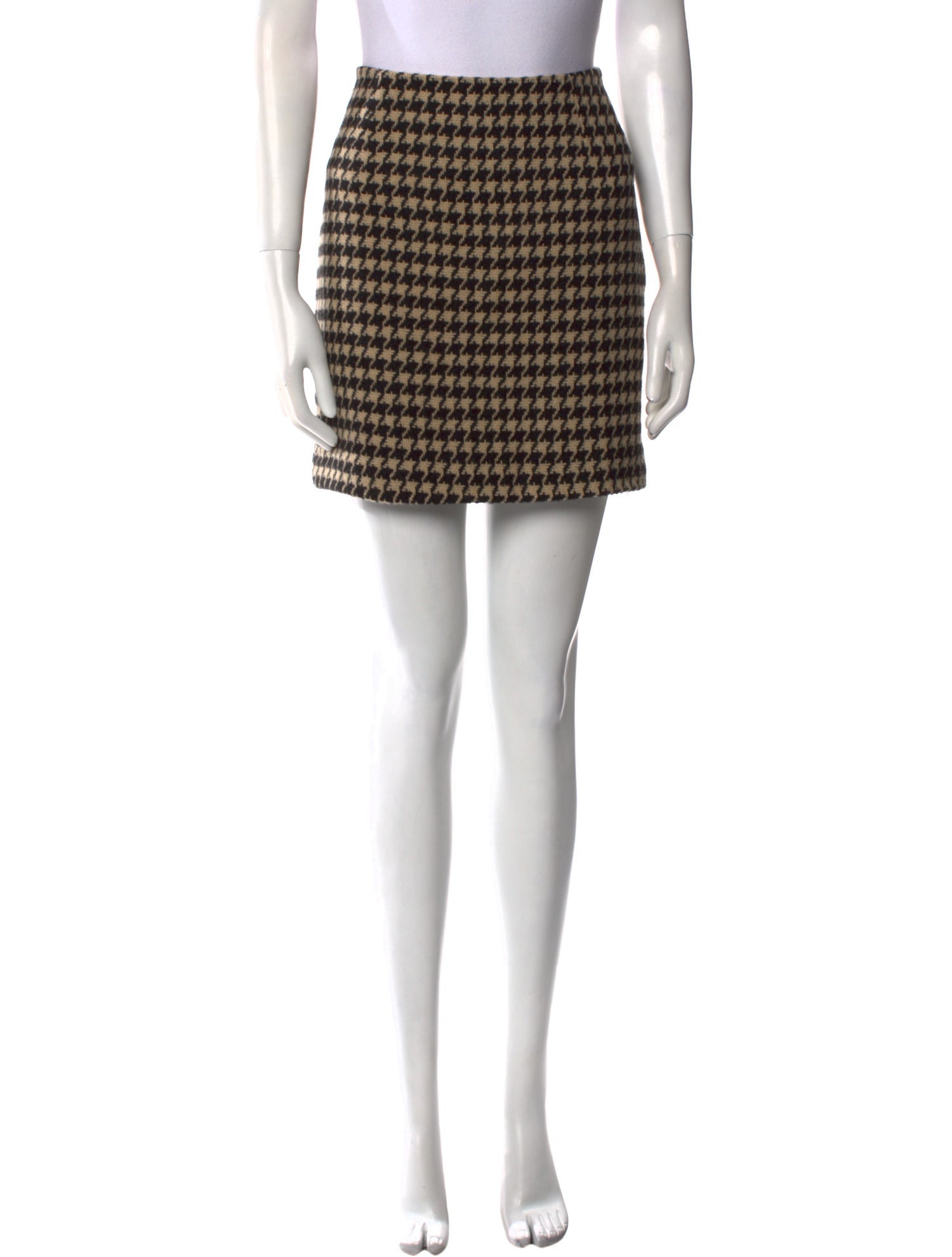 Anine Bing Houndstooth Print Mini Skirt w/ Tags