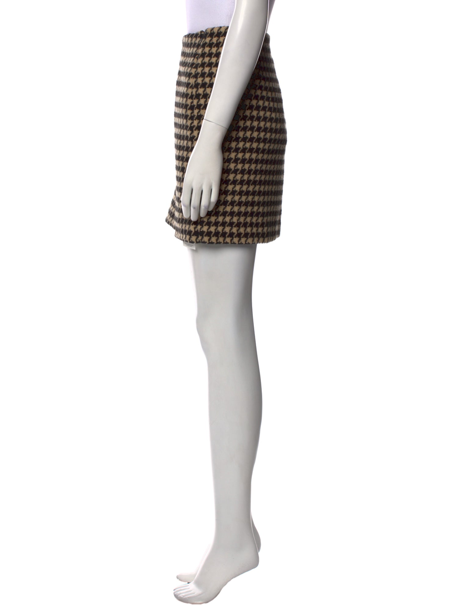 Anine Bing Houndstooth Print Mini Skirt w/ Tags