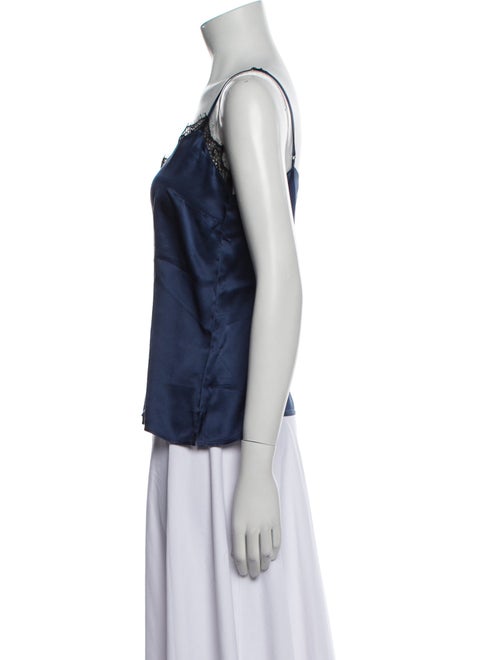 Anine Bing Silk Square Neckline Top