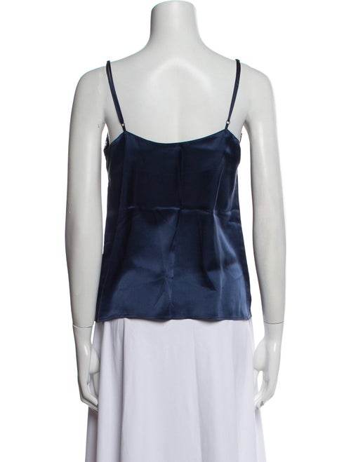 Anine Bing Silk Square Neckline Top