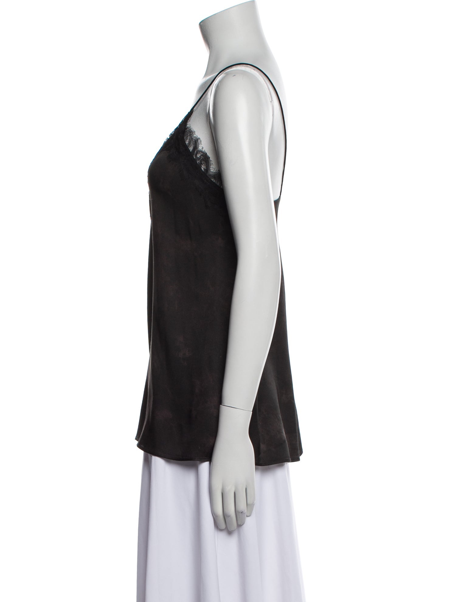 Anine Bing Silk Scoop Neck Top