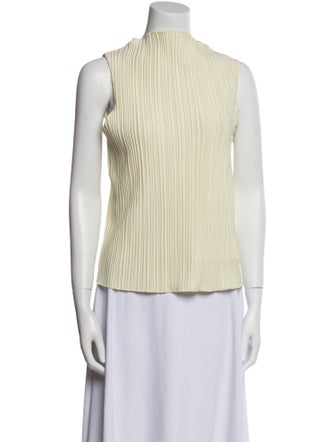 Anine Bing Striped Mock Neck Top