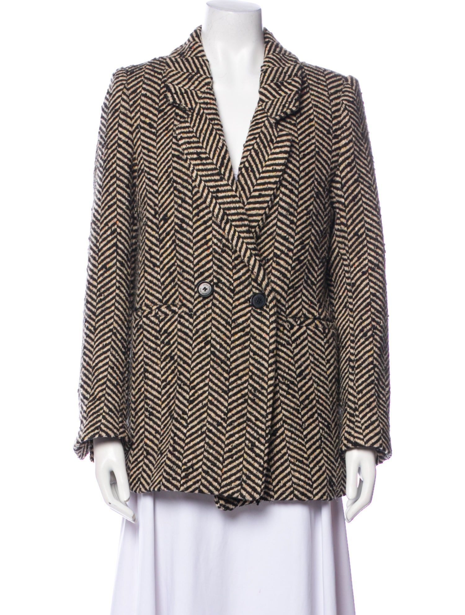 Anine Bing Tweed Pattern Blazer