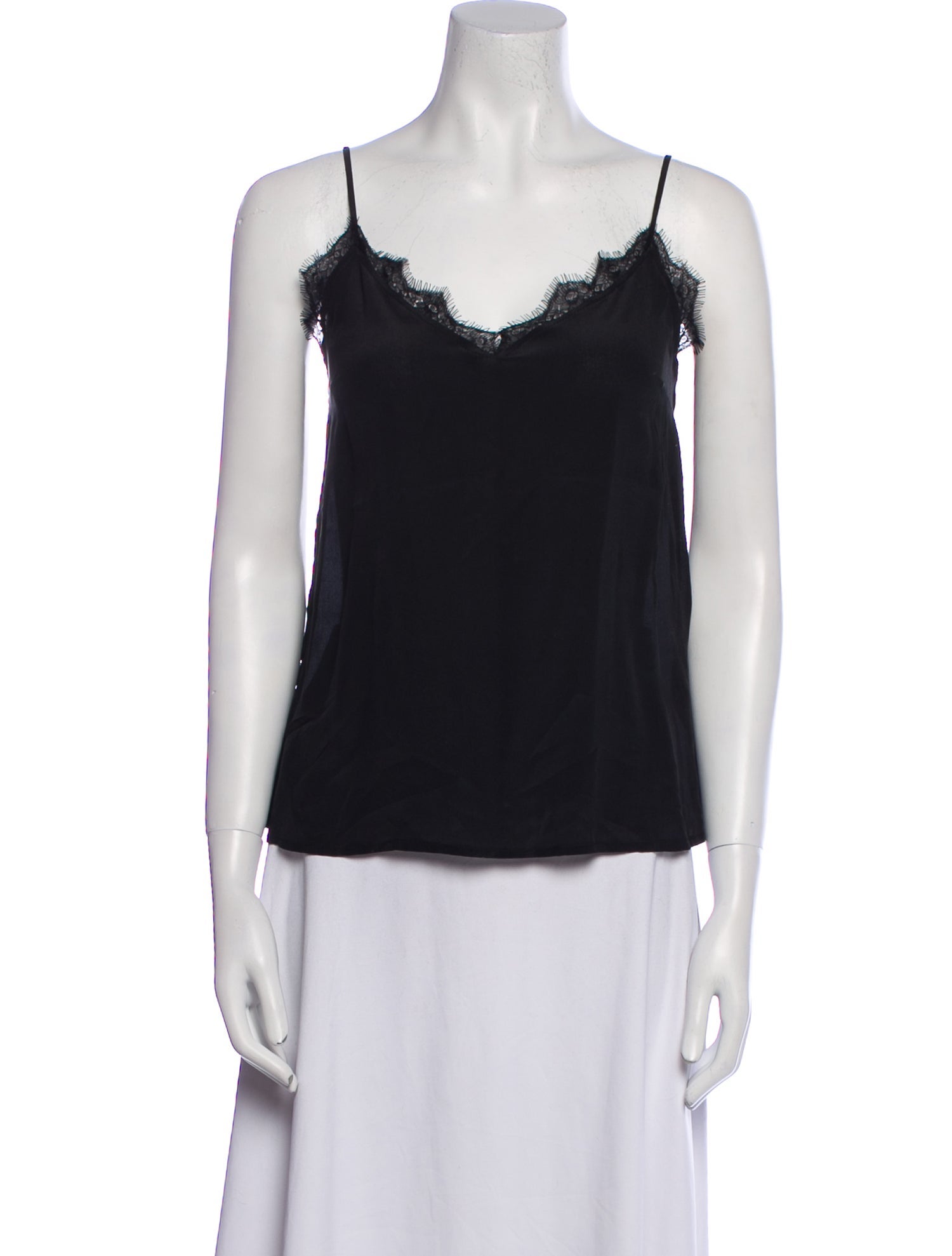 Anine Bing Silk V-Neck Top