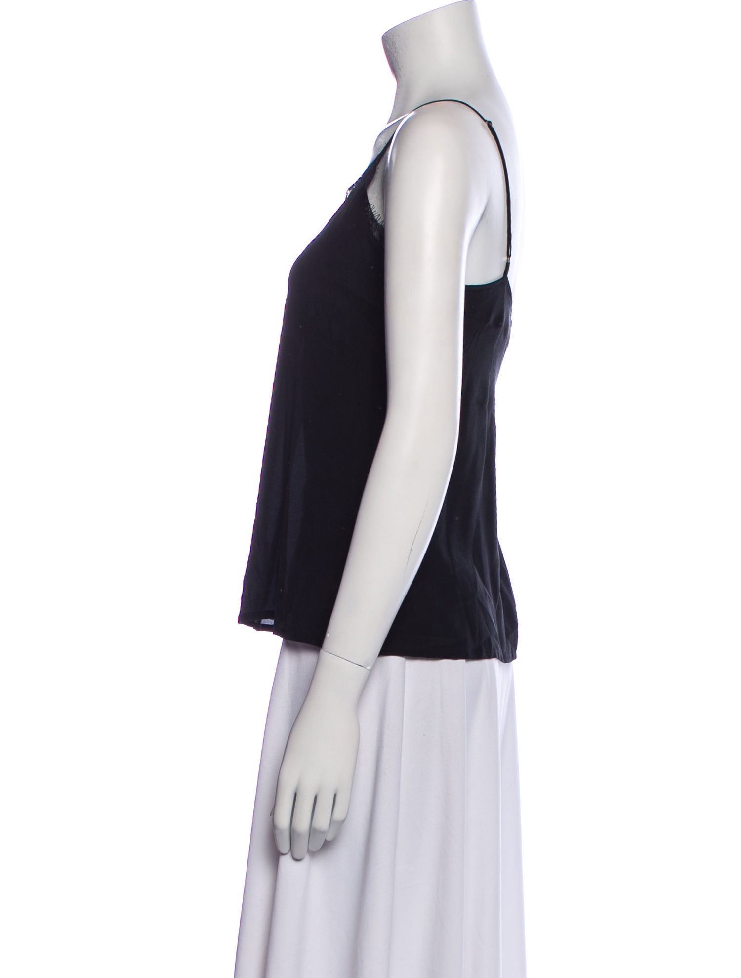 Anine Bing Silk V-Neck Top