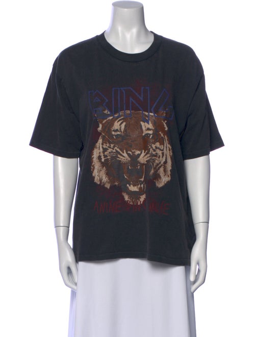 Anine Bing Graphic Print Crew Neck T-Shirt