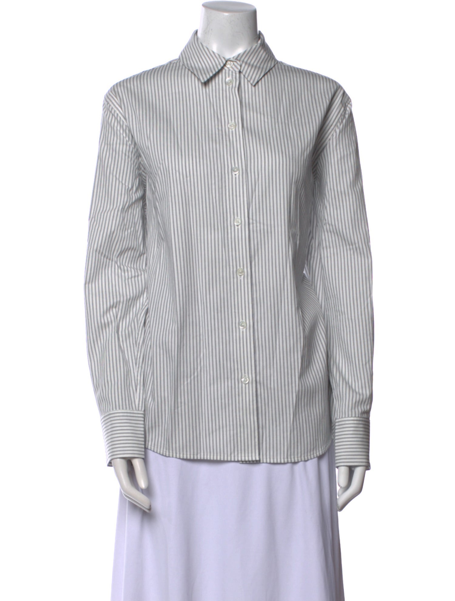 Anine Bing Striped Long Sleeve Button-Up Top