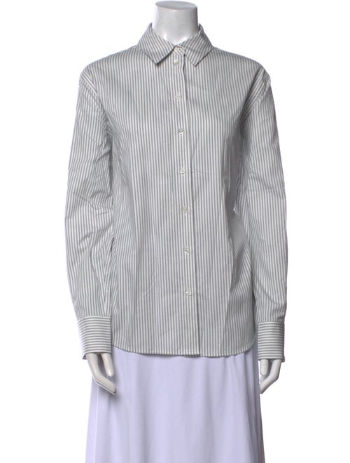 Anine Bing Striped Long Sleeve Button-Up Top
