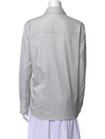 Anine Bing Striped Long Sleeve Button-Up Top