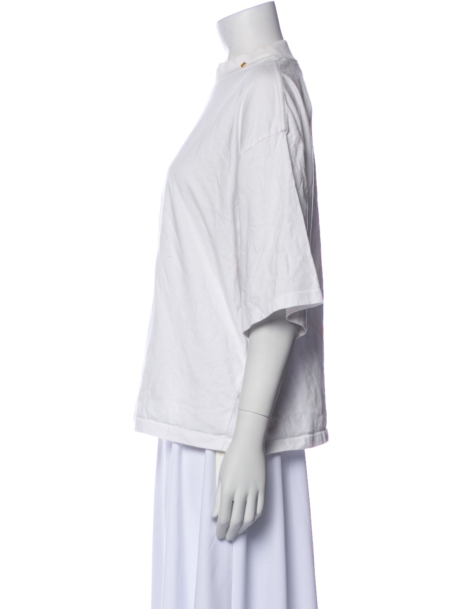 Anine Bing Mock Neck Three-Quarter Sleeve T-Shirt