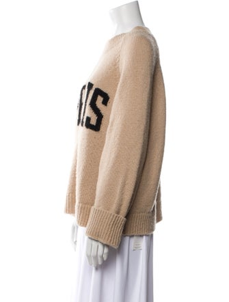 Anine Bing Merino Wool Graphic Print Sweater