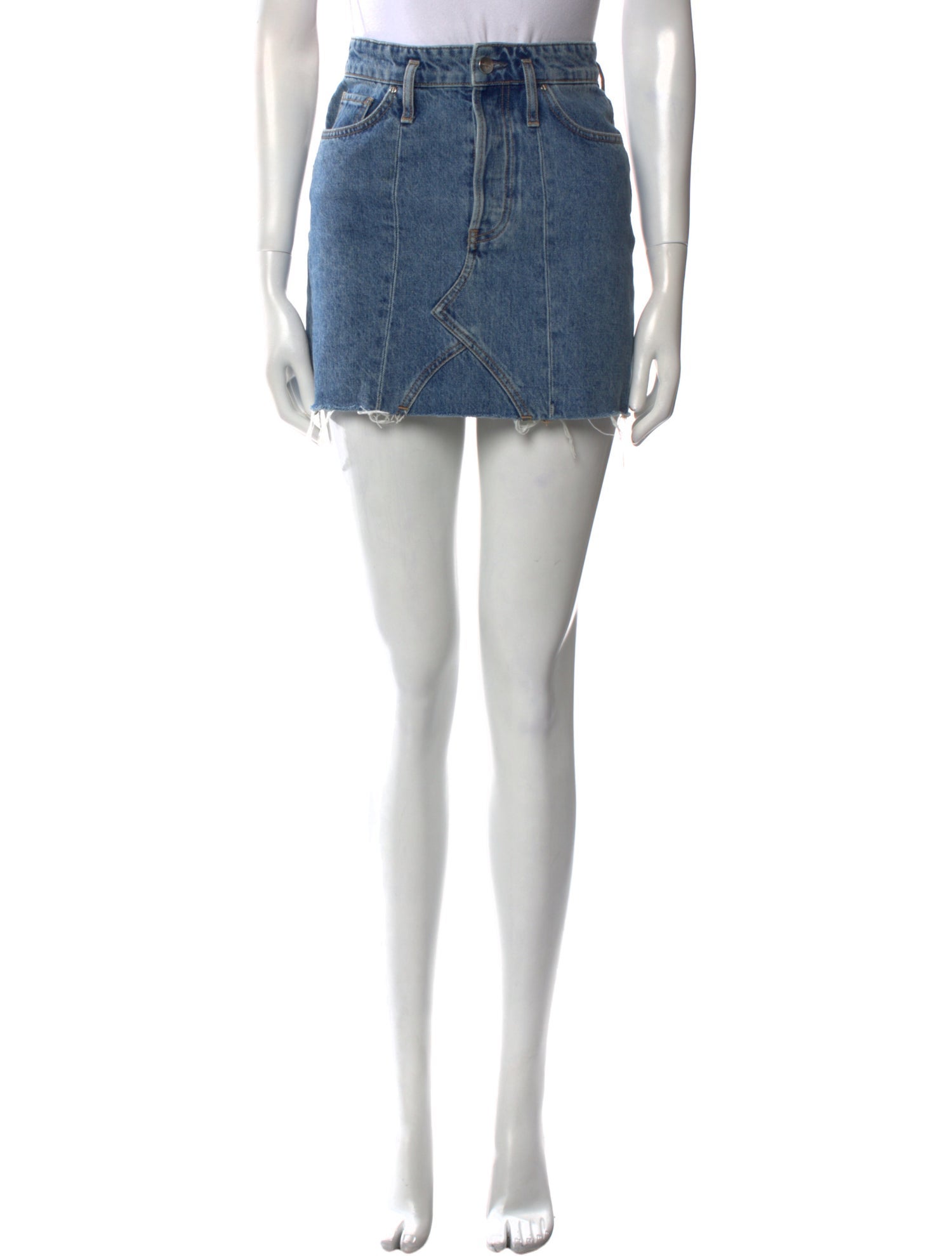 Anine Bing Distressed Accents Mini Skirt