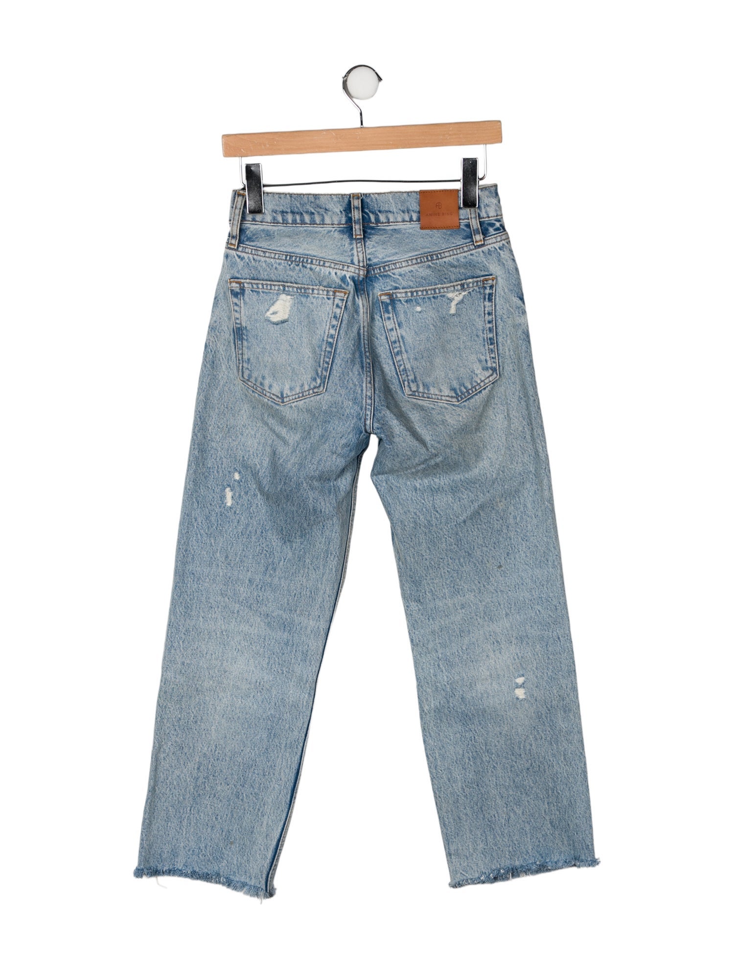 Anine Bing Mid-Rise Straight Leg Jeans