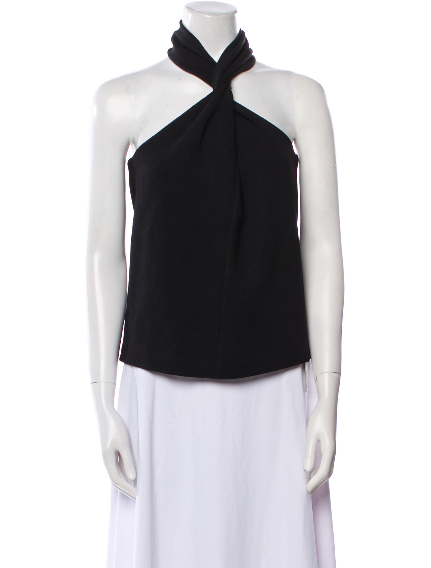 Anine Bing Halterneck Sleeveless Crop Top