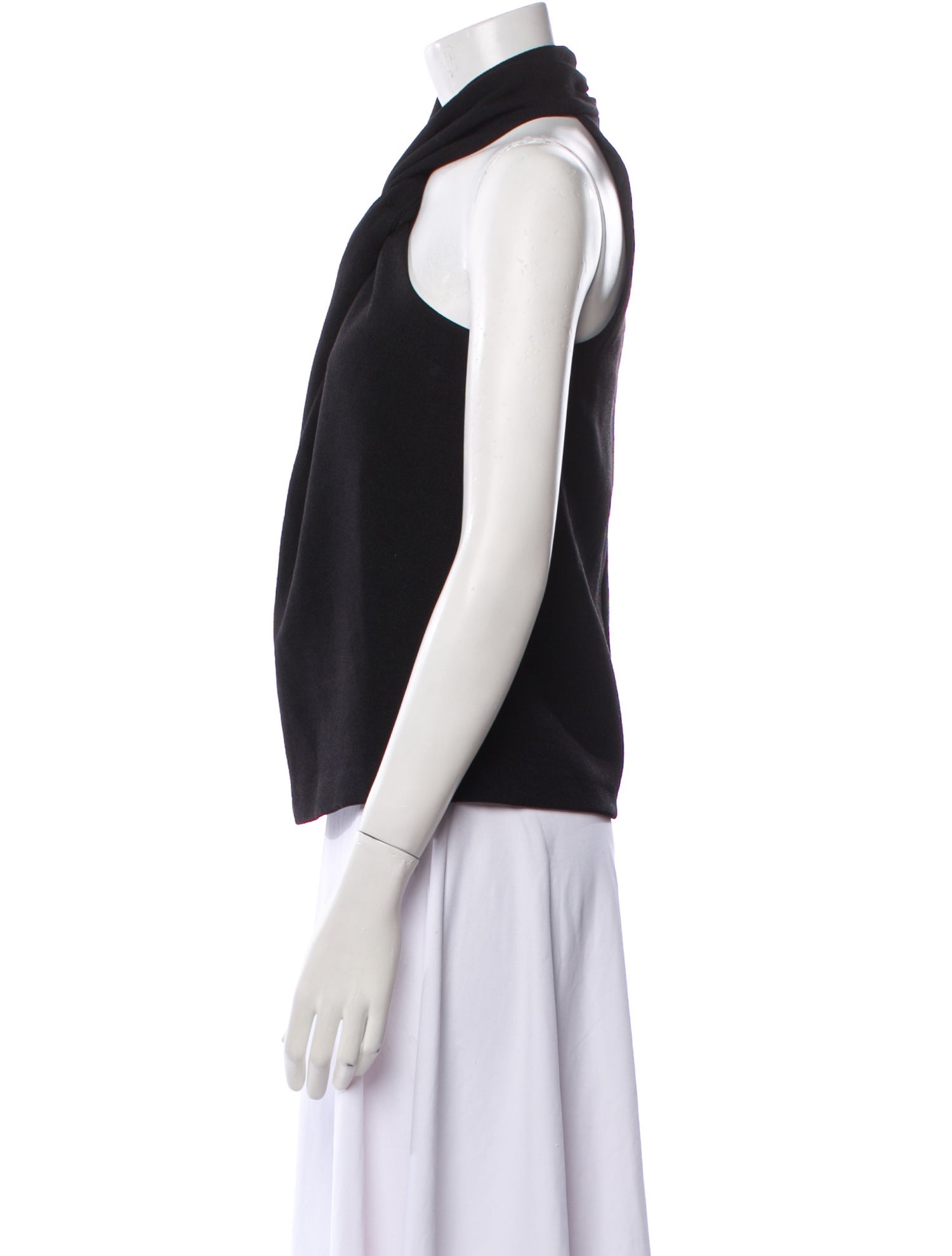Anine Bing Halterneck Sleeveless Crop Top