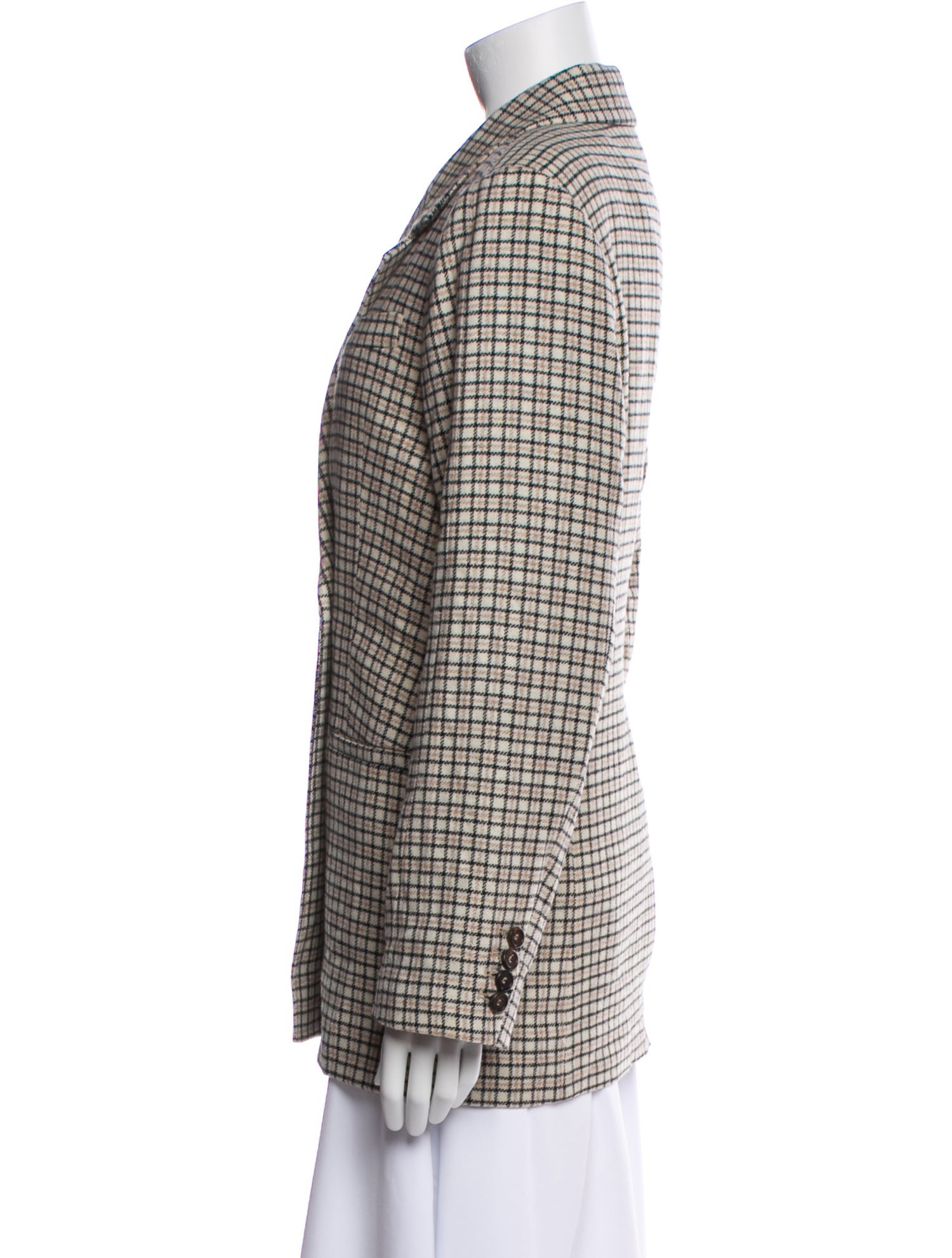 Anine Bing Plaid Print Blazer