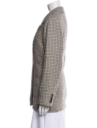 Anine Bing Plaid Print Blazer