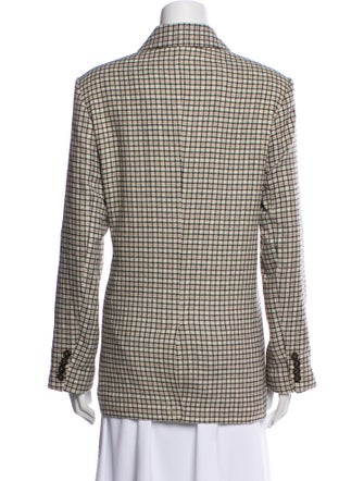 Anine Bing Plaid Print Blazer