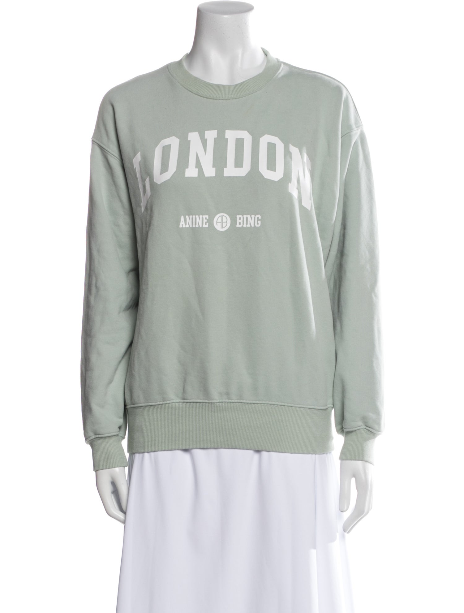 Anine Bing Graphic Print Crew Neck Sweatshirt