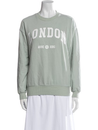 Anine Bing Graphic Print Crew Neck Sweatshirt