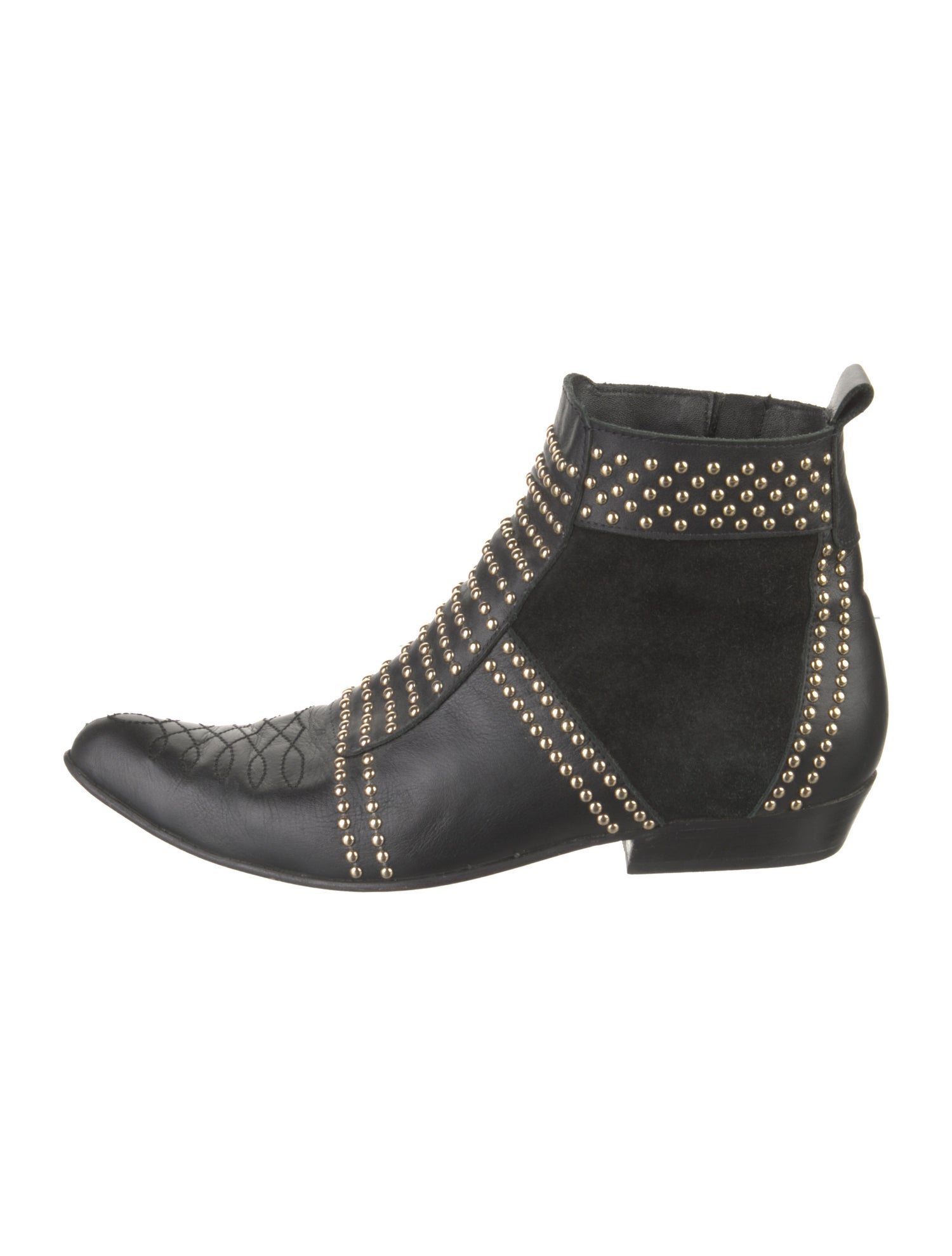 Anine Bing Leather Studded Accents Boots