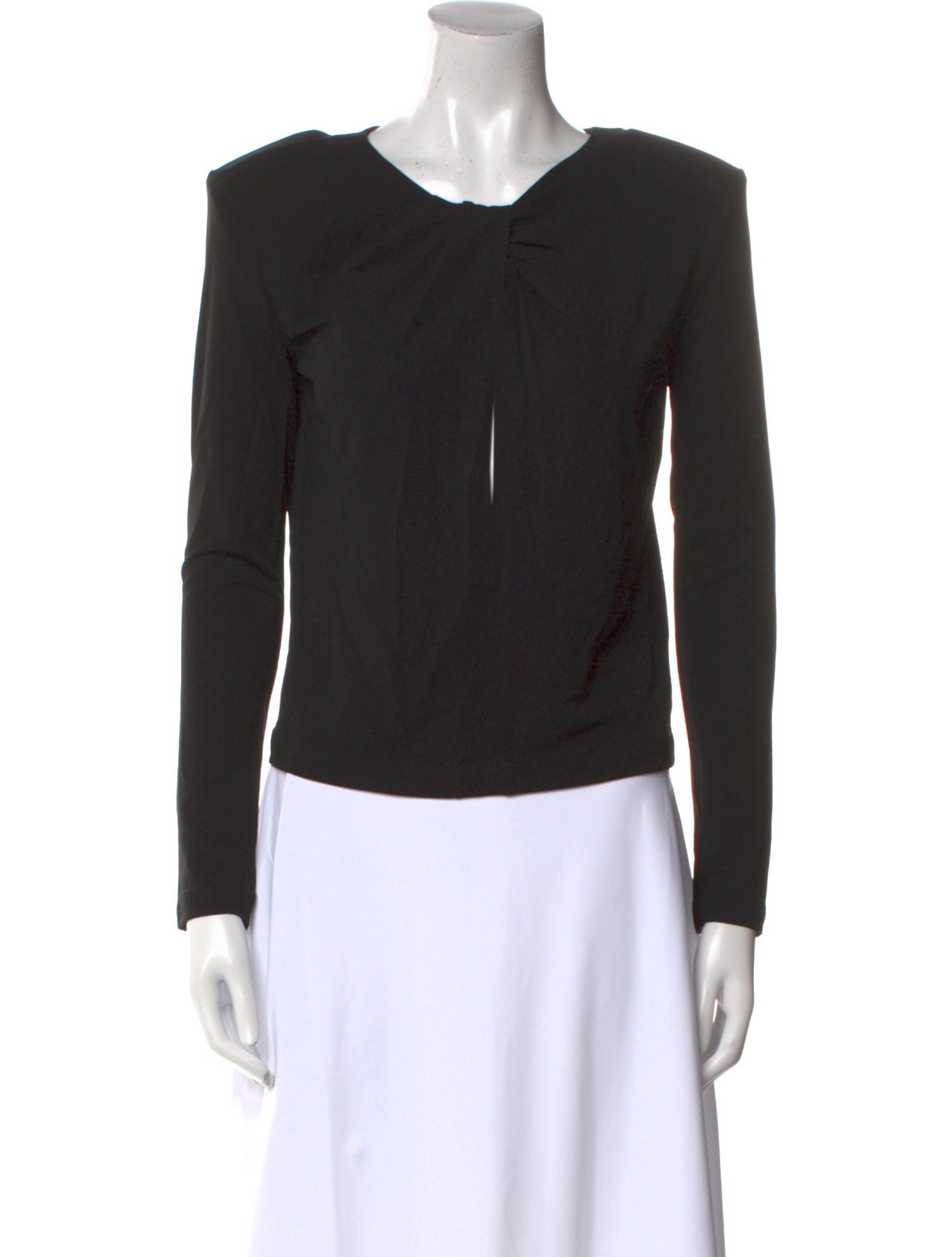 Anine Bing Scoop Neck Long Sleeve Top